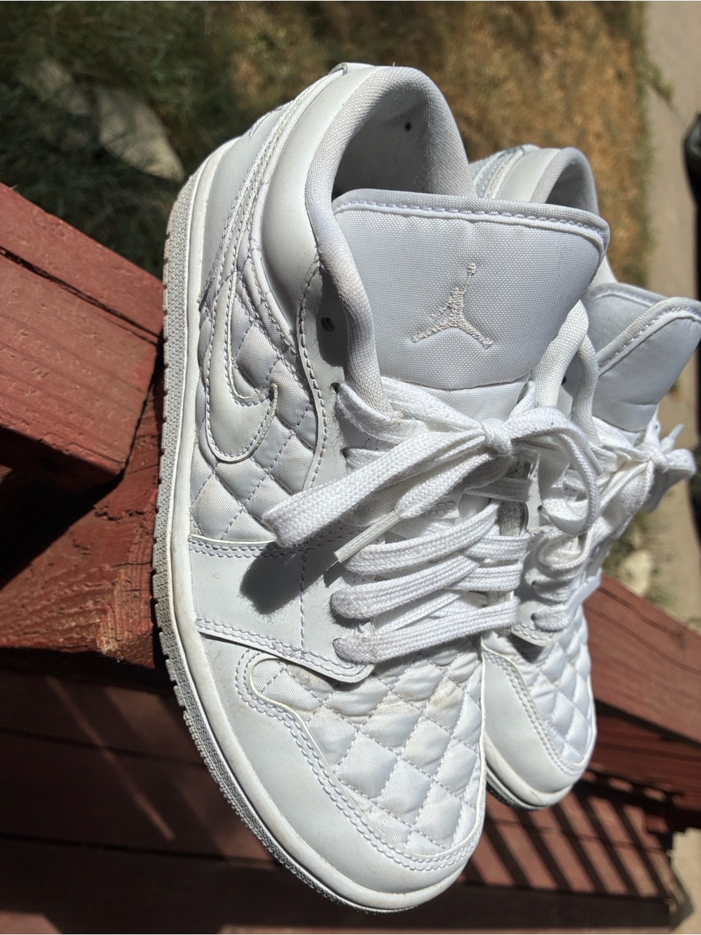 Nike White Quilted High-Top Sneakers